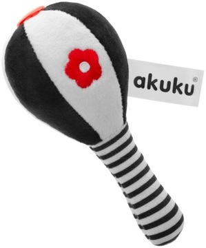 AKUKU ZABAWKA SENSORYCZNA GRZECHOTKA PLUSZOWA