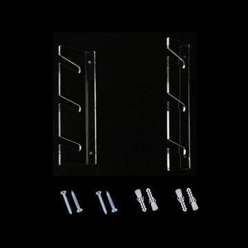 Stojak wystawowy do montażu na ścianie na deskorolkę 13x5x1,2 cala, akryl, przezroczysty