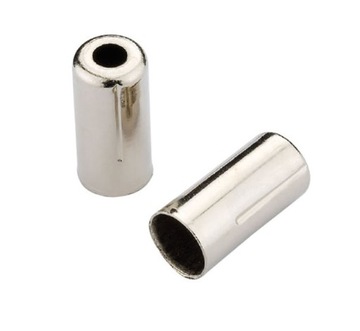 JAGWIRE KOŃCÓWKI PANCERZA HAMULCA CHROMOWANE 5 MM STAL BRASS 2 SZT.