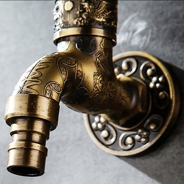 Садовый кран Винтажный резной кран для стиральной машины