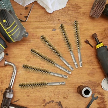 6 шт., медная щетка из витой проволоки для чистки отверстий