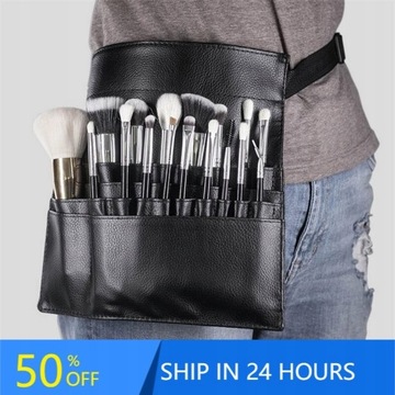 Multi-function Large Capacity Black PU Cosmetic