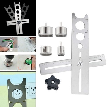 Перфоратор для локации отверстий в плитке, позиционирующий пуансон для утолщения, 60 см, 4 бита