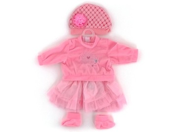 Ubranko dla lalki dziewczynki 45cm, torba PVCB