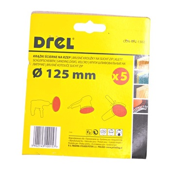 Диски для наждачной бумаги на липучке 125мм P120 - 5 шт.