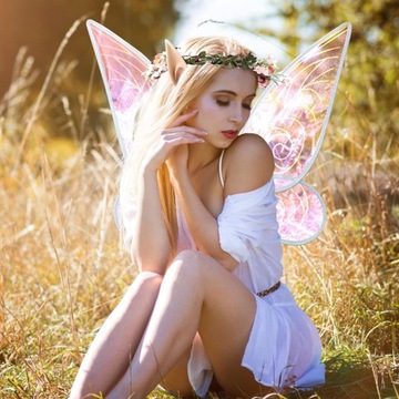 Крылья Ангела Фея Бабочка Маскировка эльфа + Жезл + Ореол