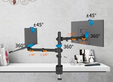 Универсальный держатель для монитора и ноутбука 2 в 1