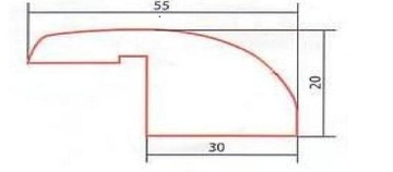 ПОРОГНАЯ ПЛАНКА БАРЛИНЕК ДУБ 2М Н/Л
