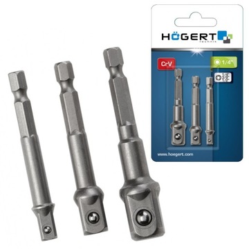 ZESTAW ADAPTER DO NASADEK UCHWYT WIERT 1/4 3/8 1/2