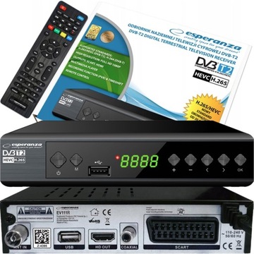 DEKODER TUNER TV NAZIEMNEJ HD DVB-T2 HEVC H.265