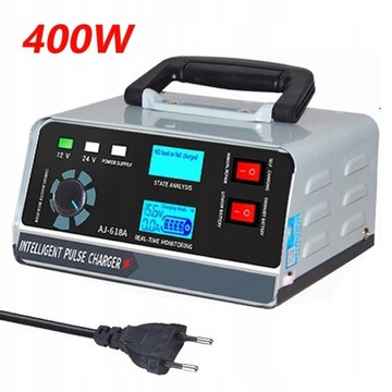 Ładowarka samochodowa 12 V/24 V Duża moc 400 W 260 W