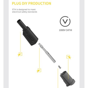 1/2/3 штепсельные вилки типа «банан» 4 мм