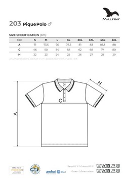 Malfini Pique Polo 203 Koszulka polo męska czerwony XL