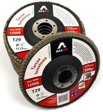 10 ДЕРЕВЯННЫХ ШЛИФОВАЛЬНЫХ ДИСКОВ ПО МЕТАЛЛУ 125 КЛАПАН P100 125 ММ