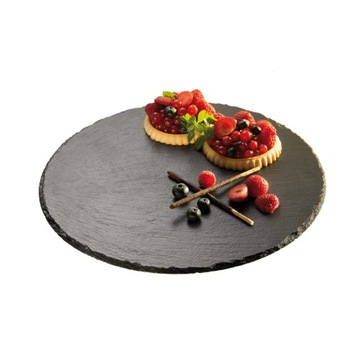 Patera łupkowa obrotowa na przystawki,ciasta, 32cm