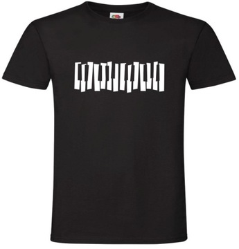 Fortepian , Pianino , Keyboard, Muzyka T-shirt , Muzyczna Koszulka