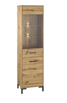 ML meble NEVIO Witryna 18 dąb artisan loft