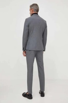 Calvin Klein Modern Textured Suit Szara Męska Marynarka 48