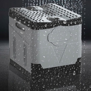 Портативное складное ведро для унитаза для путешествий, серое