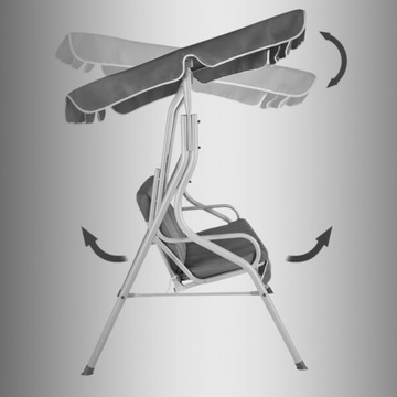 КРЫШКА для садовых качелей КРЫША 164 x 114 см. АНТРАЦИТОВЫЙ ПРОЧНЫЙ И ДОЛГОВЕЧНЫЙ.