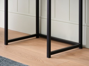 НАСТЕННАЯ КОНСОЛЬ ДЛЯ СПАЛЬНИ С ЯЩИКОМ ДУБ НОРА С ЧЕРНЫЙ МЕТАЛЛИЧЕСКИЕ НОЖКИ