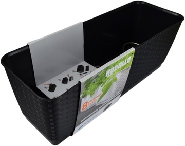 Коробка-горшок для балюстрады Ратолла Антрацит 50см подставка-вешалка 3в1