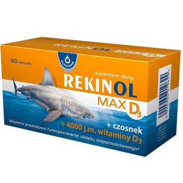 Oleofarm Rekinol MAX D3, olej z wątroby rekina