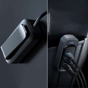 АВТОМОБИЛЬНОЕ ЗАРЯДНОЕ УСТРОЙСТВО 4x USB 2x USB-C тип C PD 66 Вт РАЗВЕТВИТЕЛЬ БЫСТРО МОЩНЫЙ