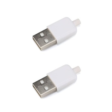 Wtyczka WTYK USB A 2.0 BIAŁY na przewód 2 szt