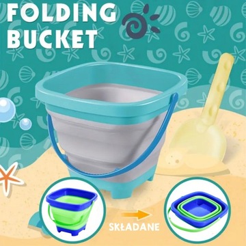 СИЛИКОНОВОЕ ВЕДРО ДЛЯ ПЕСКА, СКЛАДНОЕ ДЛЯ ПЕСКА, ЦВЕТА