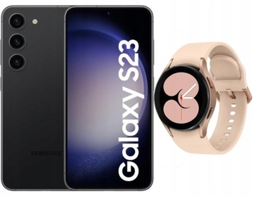 Smartfon Samsung Galaxy S23 8/256GB Czarny + Smartwatch Galaxy Watch4 40mm