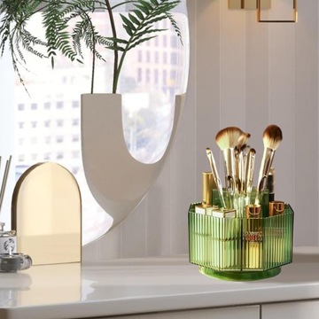 Вращающийся на 360° контейнер для хранения косметики, многофункциональный органайзер