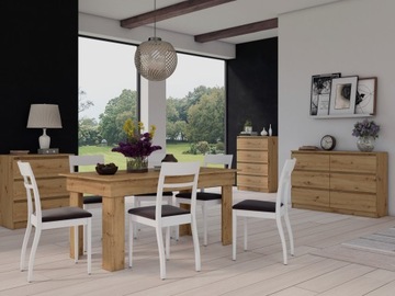 КОМОД, ШКАФ, КНИЖНЫЙ ШКАФ, 3 ЯЩИКА, M3, ДУБ РЕМЕСЛЕННЫЙ