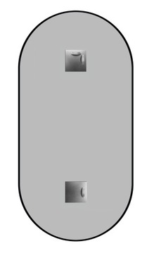 ОВАЛЬНОЕ ЗЕРКАЛО 80x40 УЗКАЯ АЛЮМИНИЕВАЯ РАМКА-ЛОФТ