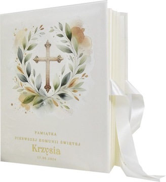 ALBUM na zdjęcia PREZENT PAMIĄTKA pierwszej komunii ŚWIĘTEJ imię obrazek 2