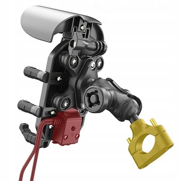 MC39 MOTOCYKLOWY UCHWYT TELEFON ANTYWIBRACYJNY ŁADOWANIE USB-C