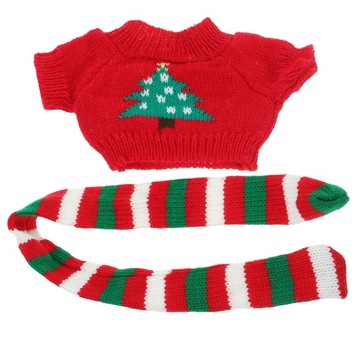 DOLL ZIMOWY SZALIK DZIANINOWY SWETER XMAS UBRANIA