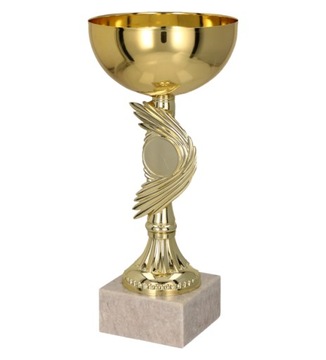 Puchar metalowy złoty ZAFIRA 17.5cm