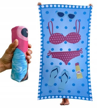 RĘCZNIK 90x170 PLAŻOWY SZYBKOSCHNĄCY MIKROFIBRA