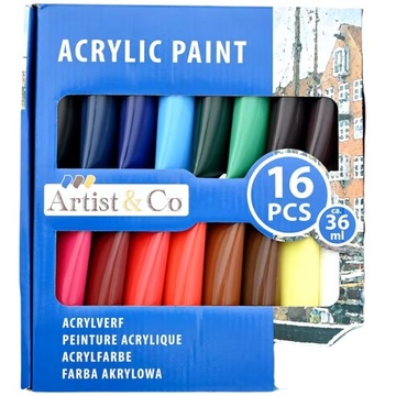 Farby akrylowe Artist&Co 16 szt. x 36 ml