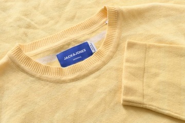 JACK & JONES żółty sweter męski 100% bawełna M