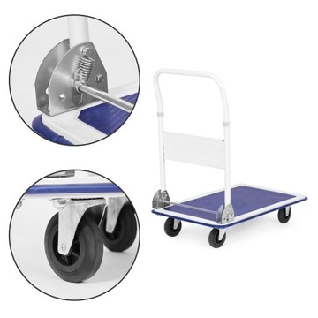 Wózek transportowy platformowy magazynowy 150KG, składany, ręczny