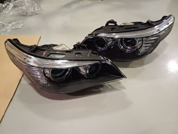 BMW E60 E61 lampy przód prawa lewa bi xenon nieskrętny europa bixenon para