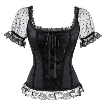 Sexy Gothic Princess Costume Short Sleeves Lace Up