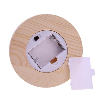 Dome Wooden Base Lamps with LED Red