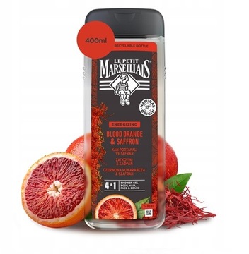 LE PETIT MARSEILLAIS - ŻEL POD PRYSZNIC 4w1 - POMARAŃCZA I SZAFRAN - 400ml