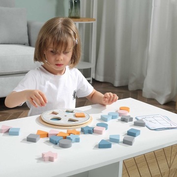 ДЕРЕВЯННАЯ ПАЗЛ-СОРТИРОВКА VIGA PolarB, СООТВЕТСТВУЮЩАЯ ФОРМЫ ЦВЕТНЫХ БЛОКОВ