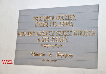 Rustykalna Tablica Powitalna Dziś dwie rodziny 4wz