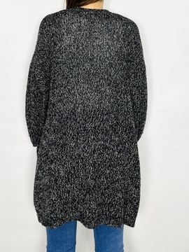 Sweter kardigan melanż M 38 H&M