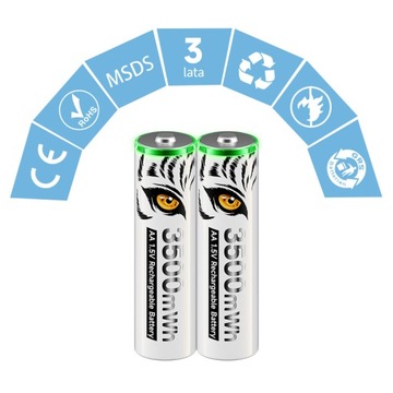 4 шт. 1,5 В 3500 МВтч литий-ионный аккумулятор типа АА с зарядным устройством